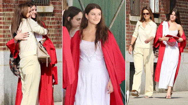 Suri Cruise and Katie Holmes at Suri's engagement