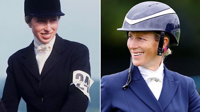 Princess Anne and Zara Tindall in riding gear