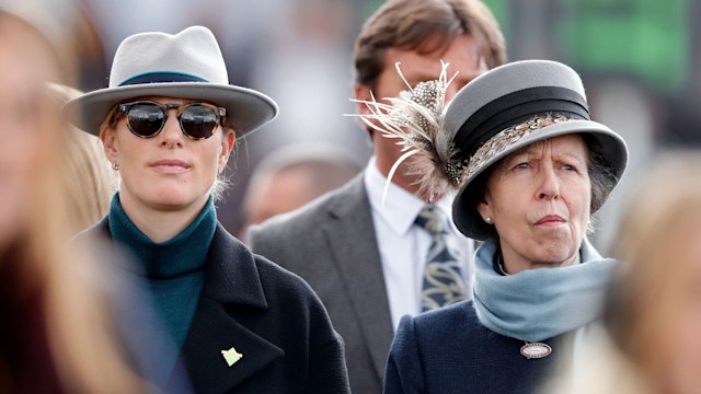 Zara Tindall and Princess Anne at Cheltenham