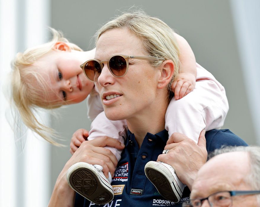 lena tindall on mum zara shoulders