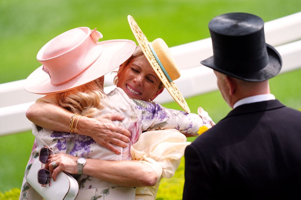 Zara Tindall hugs Lady Gabriella Kingston