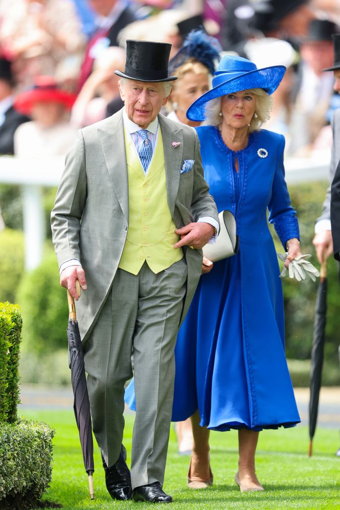 Charles and Camilla arriving at Royal Ascot