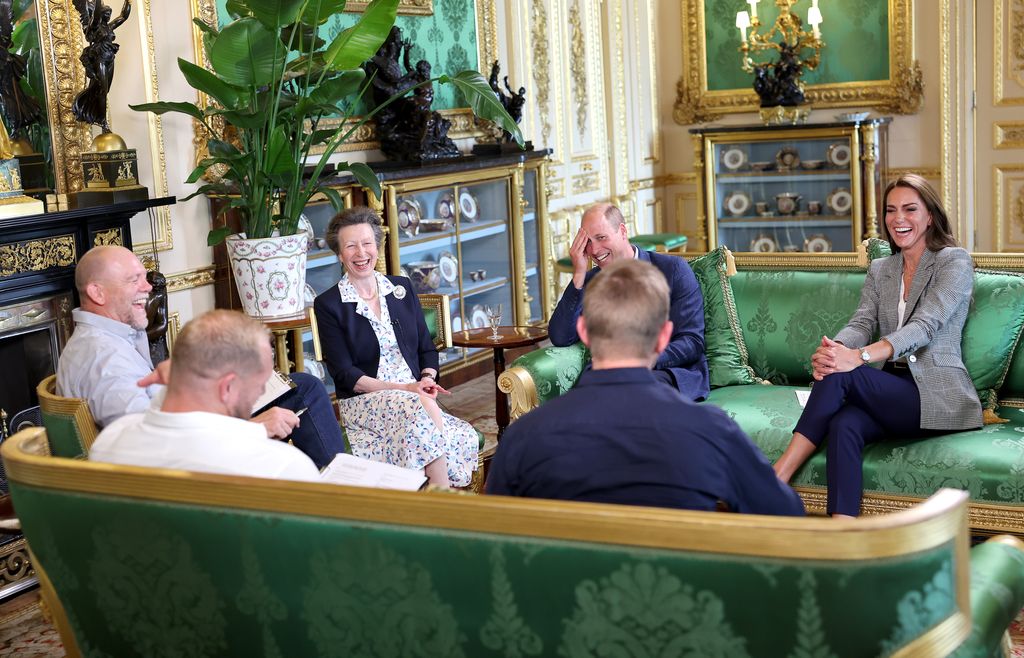 Princess Kate, Prince William, Mike Tindall, and James Haskell at Windsor Castle 