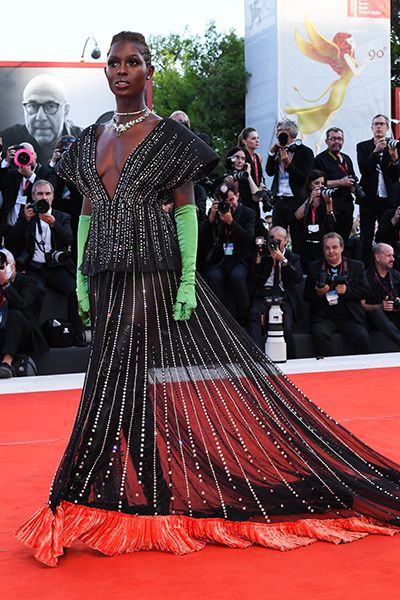 Jodie Turner Smith Black Sheer Dress