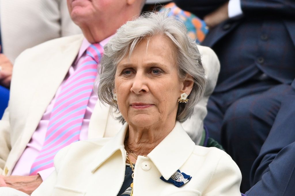  Birgitte, Duchess of Gloucester attends day three of the Wimbledon Tennis Championships at the All England Lawn Tennis and Croquet Club 