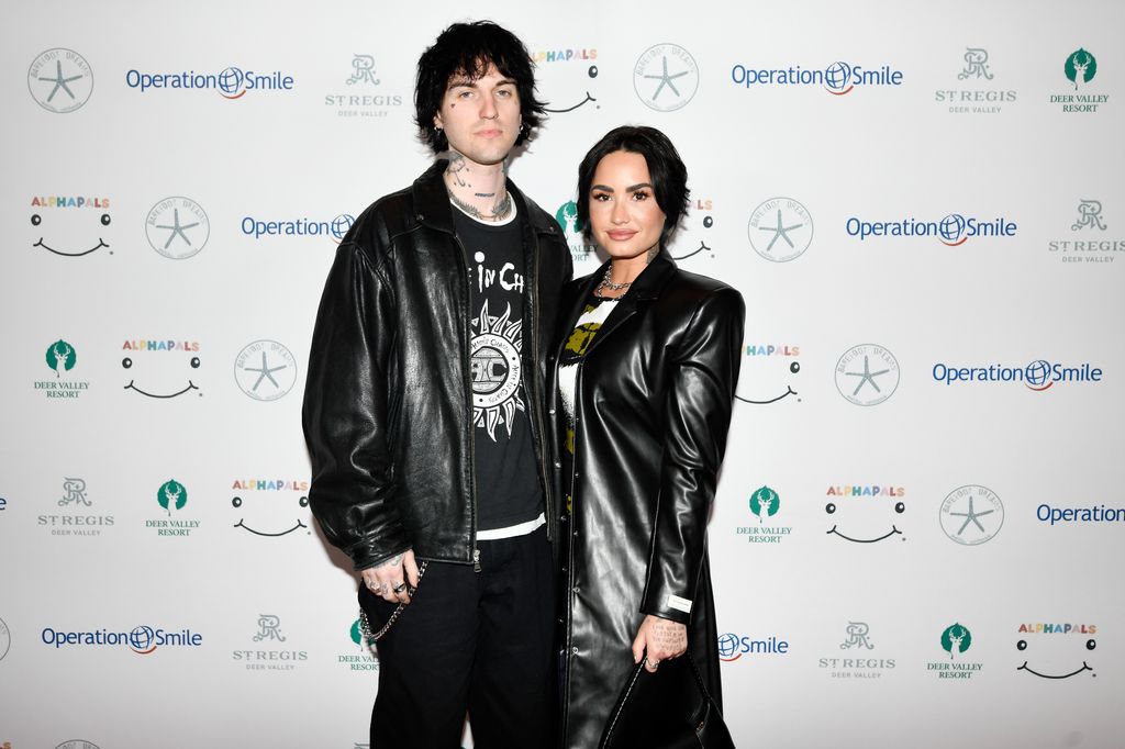 Demi Lovato and Jutes attend Operation Smile's 11th annual Celebrity Ski & Smile Challenge presented by Alphapals, Barefoot Dreams and the St. Regis Deer Valley on April 01, 2023 in Park City, Utah