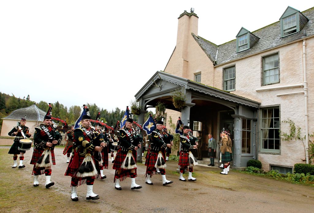 Charles at his Scottish residence, Birkhall, in Ballater