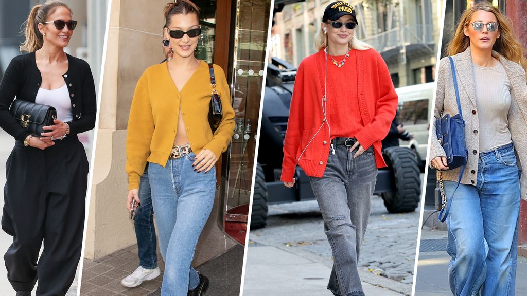 celebrities wearing cardigans 