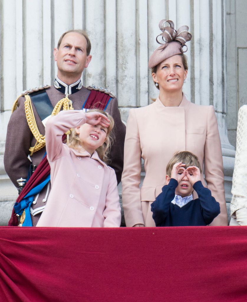 A young Lady Louise Windsor and James Earl of Wessex at Trooping the Colour