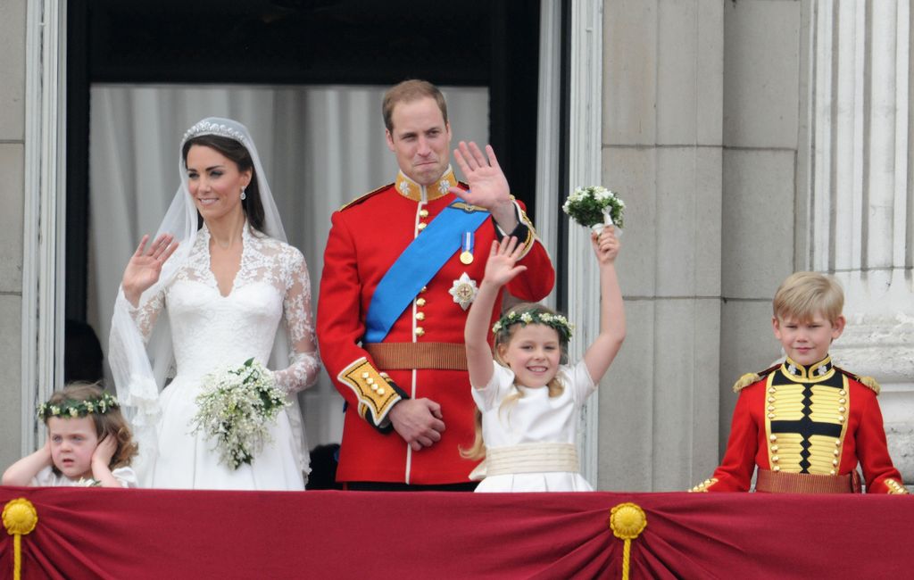 Lady Margarita on the balcony at William and Kate's royal wedding