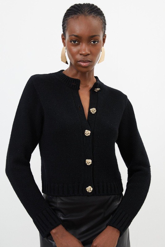 karen millen black cardigan 