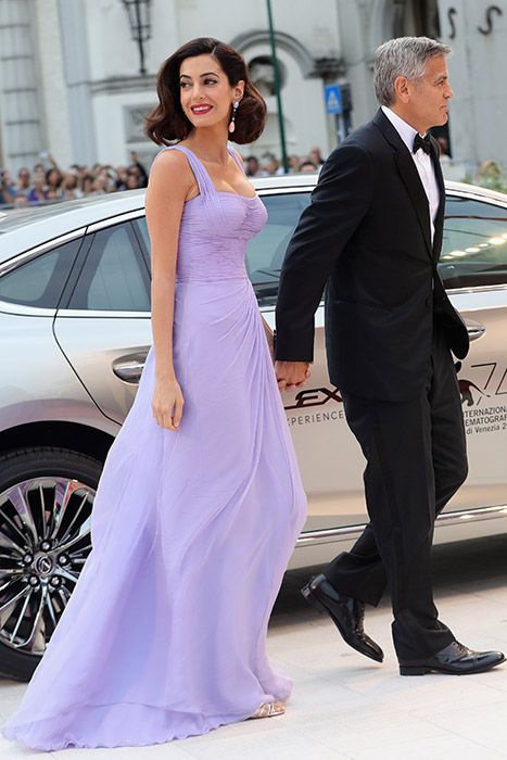 amal clooney purple gown