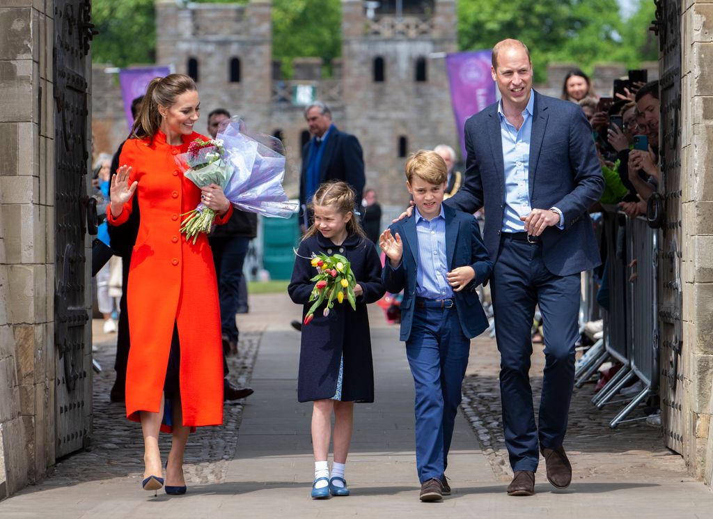 The family visited Wales together