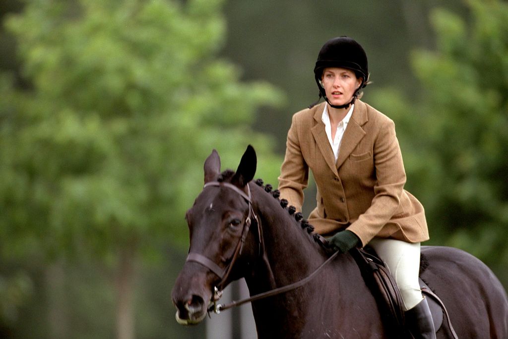 Duchess Sophie riding a horse in 1999