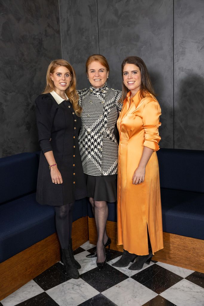 Sarah is being supported by her daughters, Princess Eugenie and Princess Beatrice