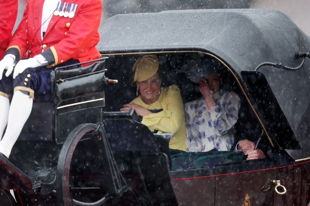 Sophie, Duchess of Edinburgh during Trooping the Colour with her daughter Louise Windsor