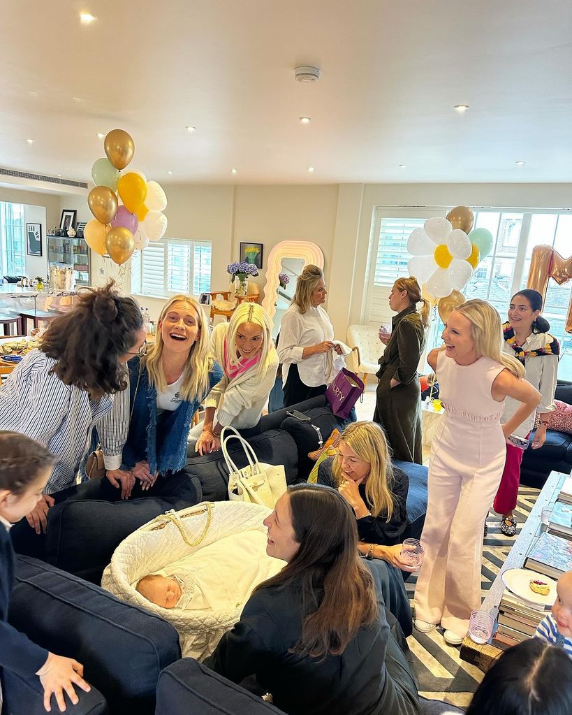 Princess Beatrice at baby Margot's welcome party for friend Alice Naylor-Leyland