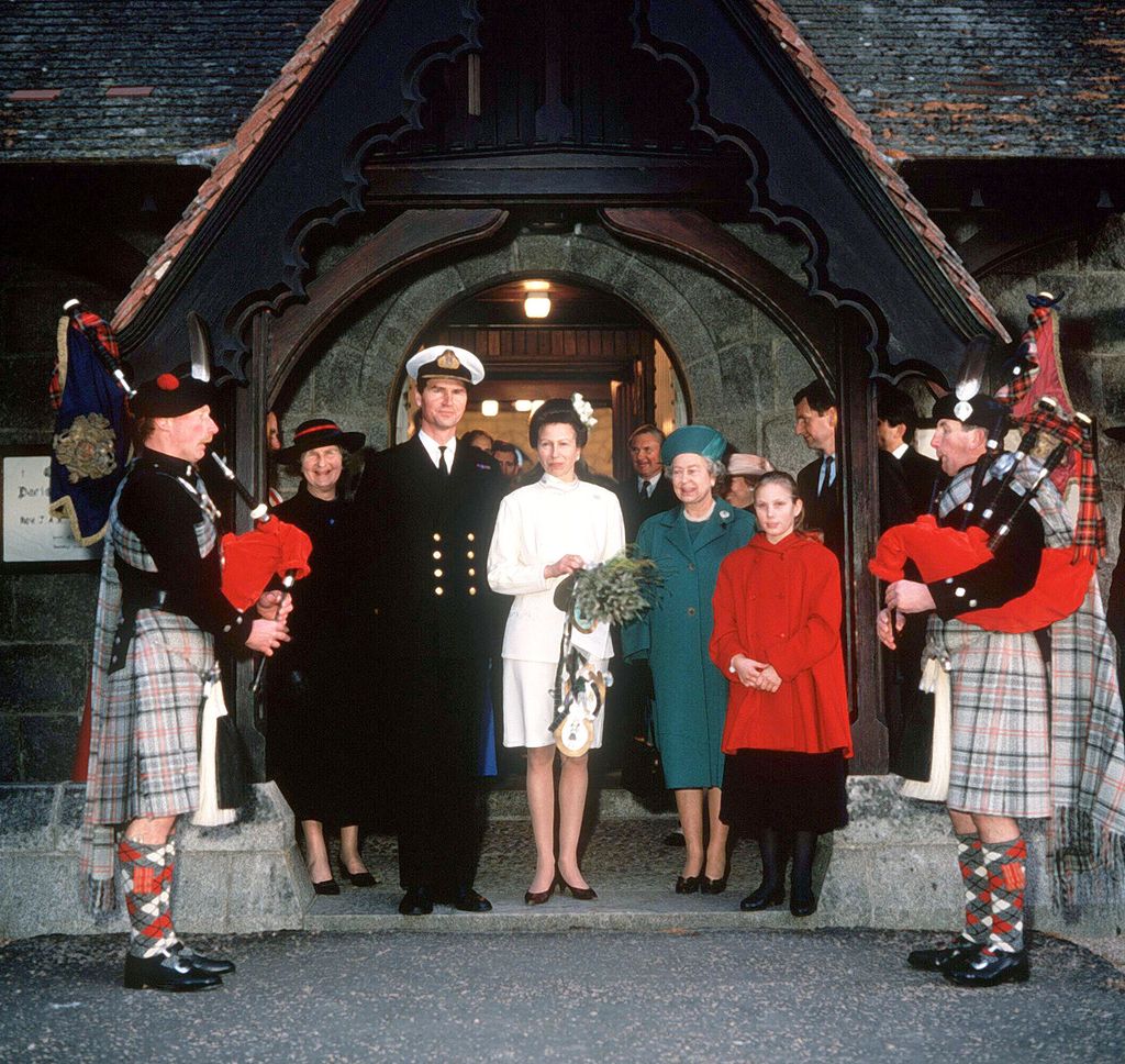 Princess Anne and Timothy Laurence on their wedding day, 1992