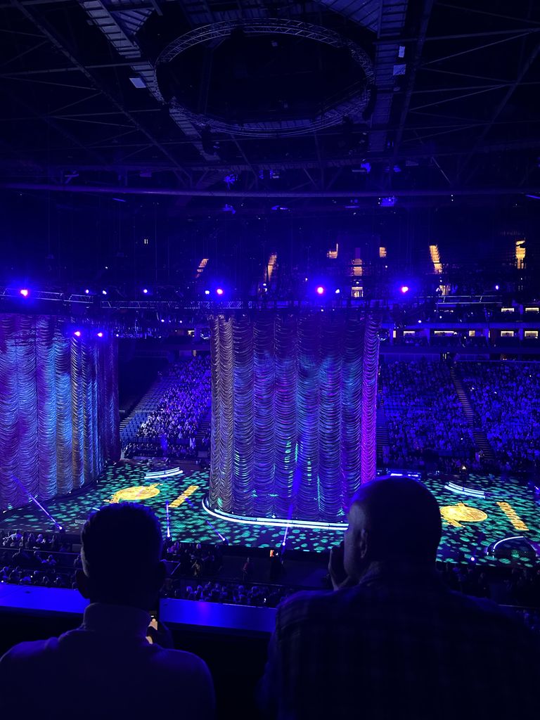 strictly tour floor lit up blue