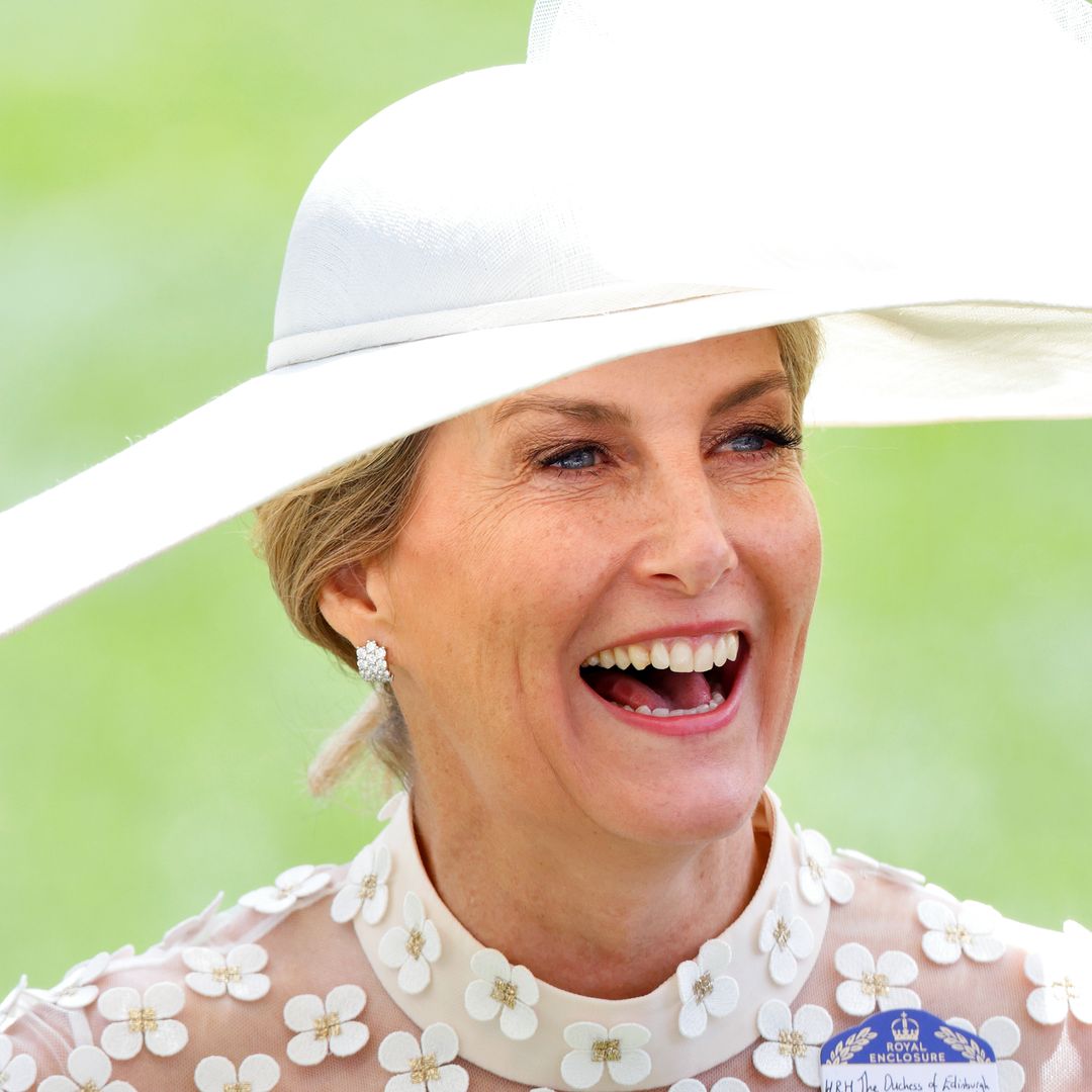 Duchess Sophie is a kaleidoscope of colour in flowing statement dress