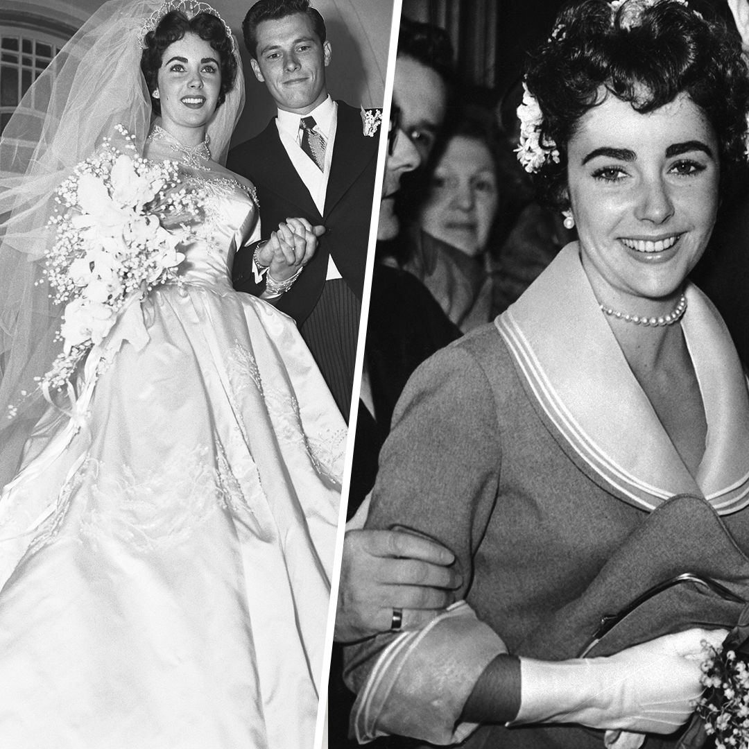 Elizabeth Taylor's unique wedding dresses for eight marriages: From tie-dye to green silk