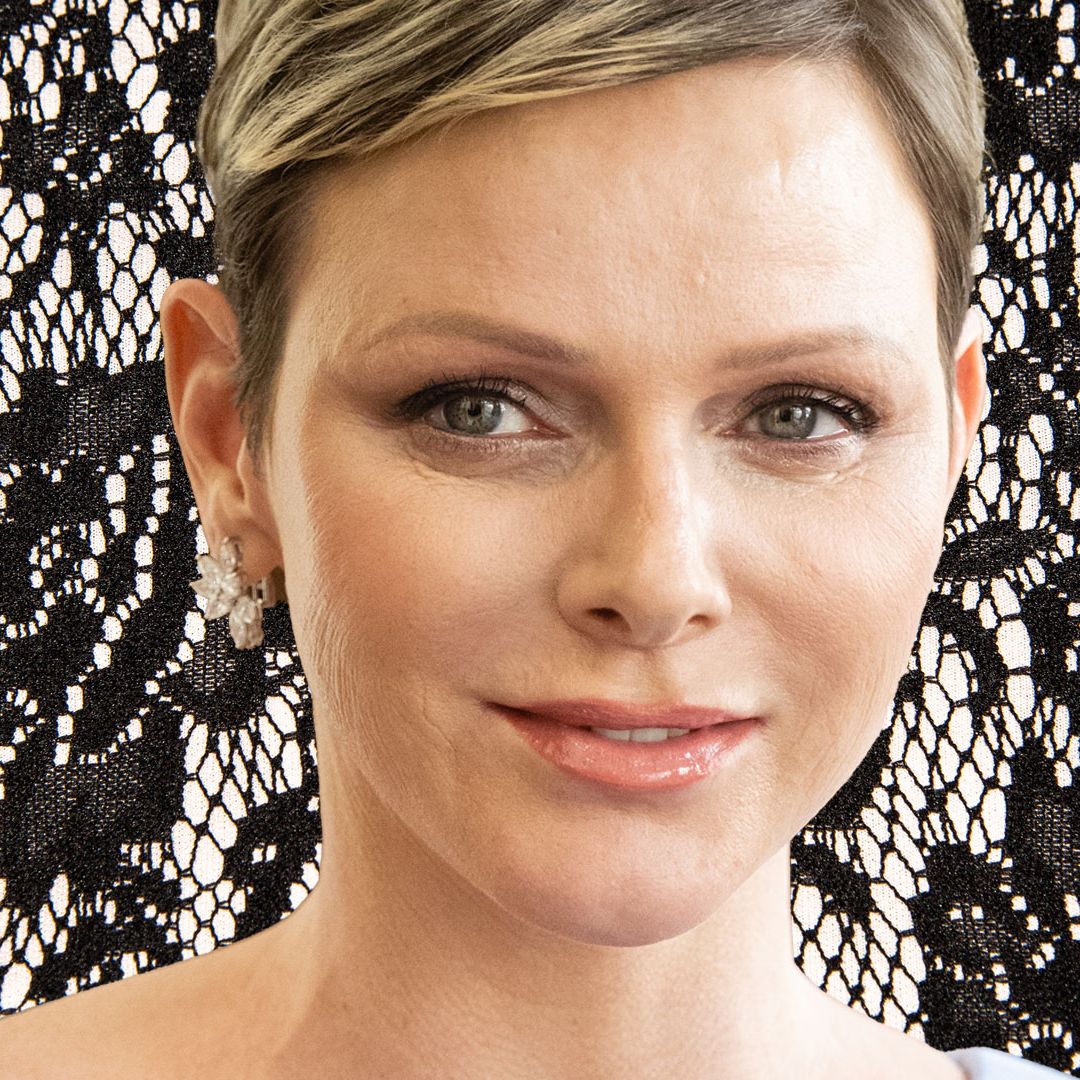 Princess Charlene looks unbelievable in sheer lace jumpsuit