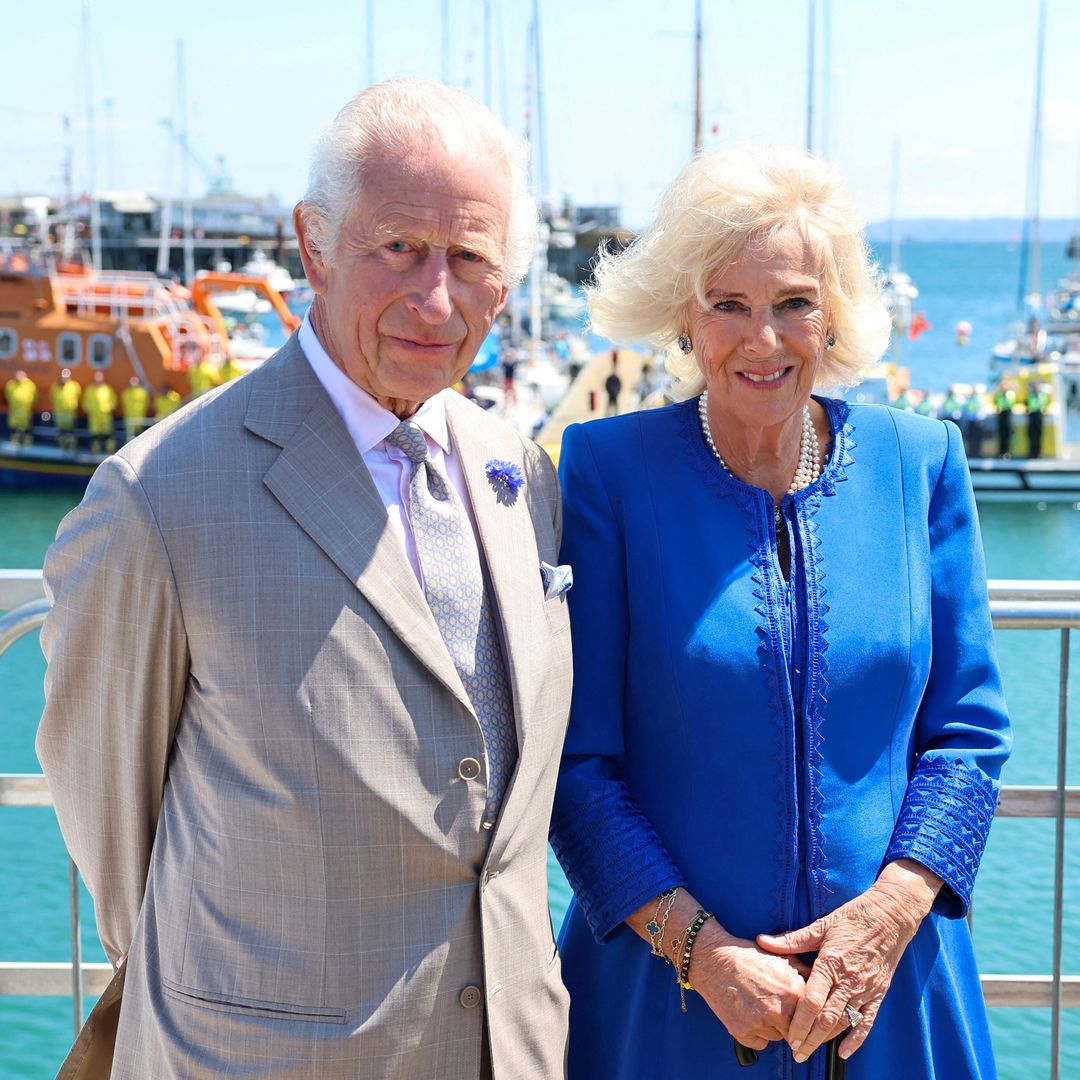 Queen Camilla sports injury on day two of Channel Islands visit with King Charles