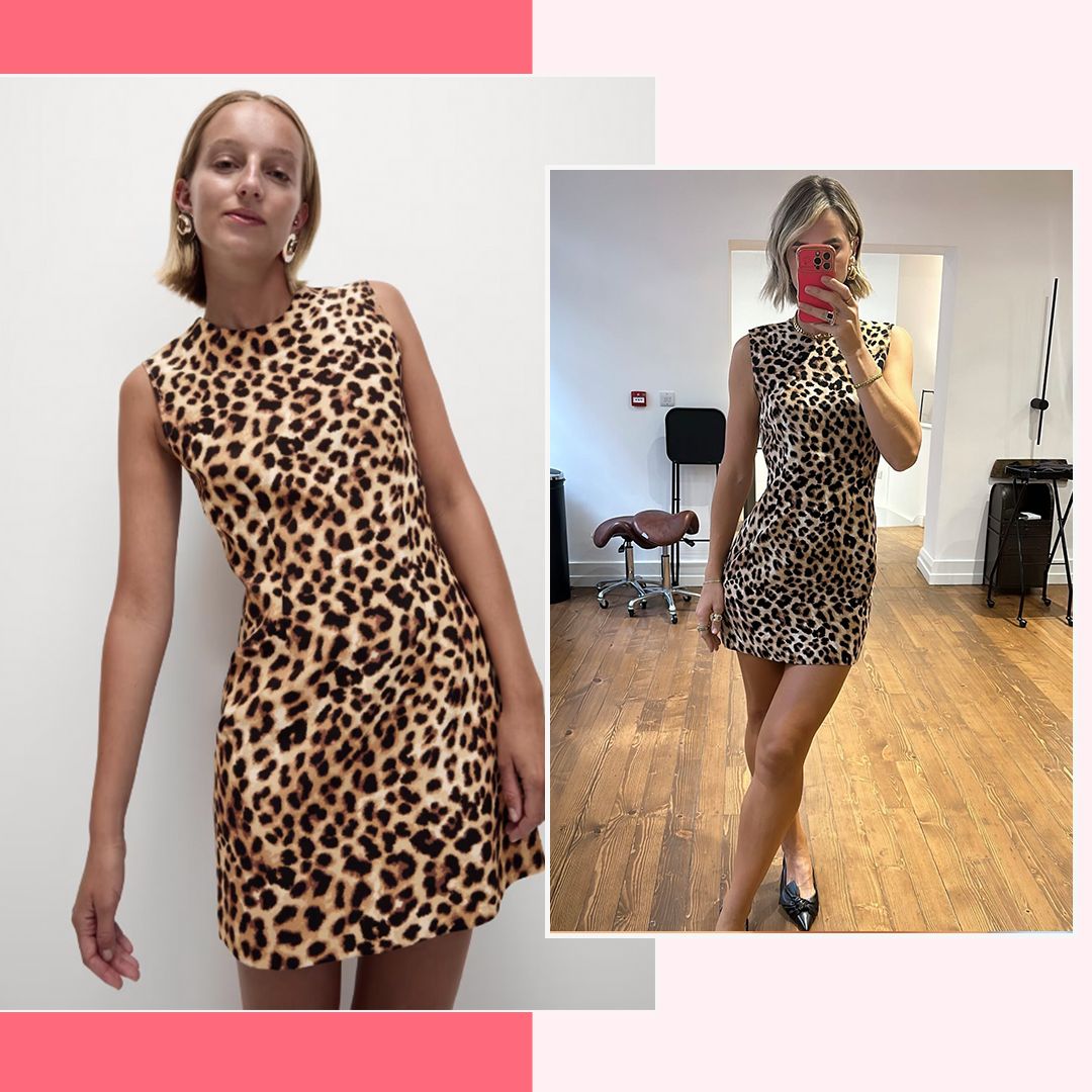 Vogue Williams' M&S leopard print mini dress is SO flattering - and it's just £35