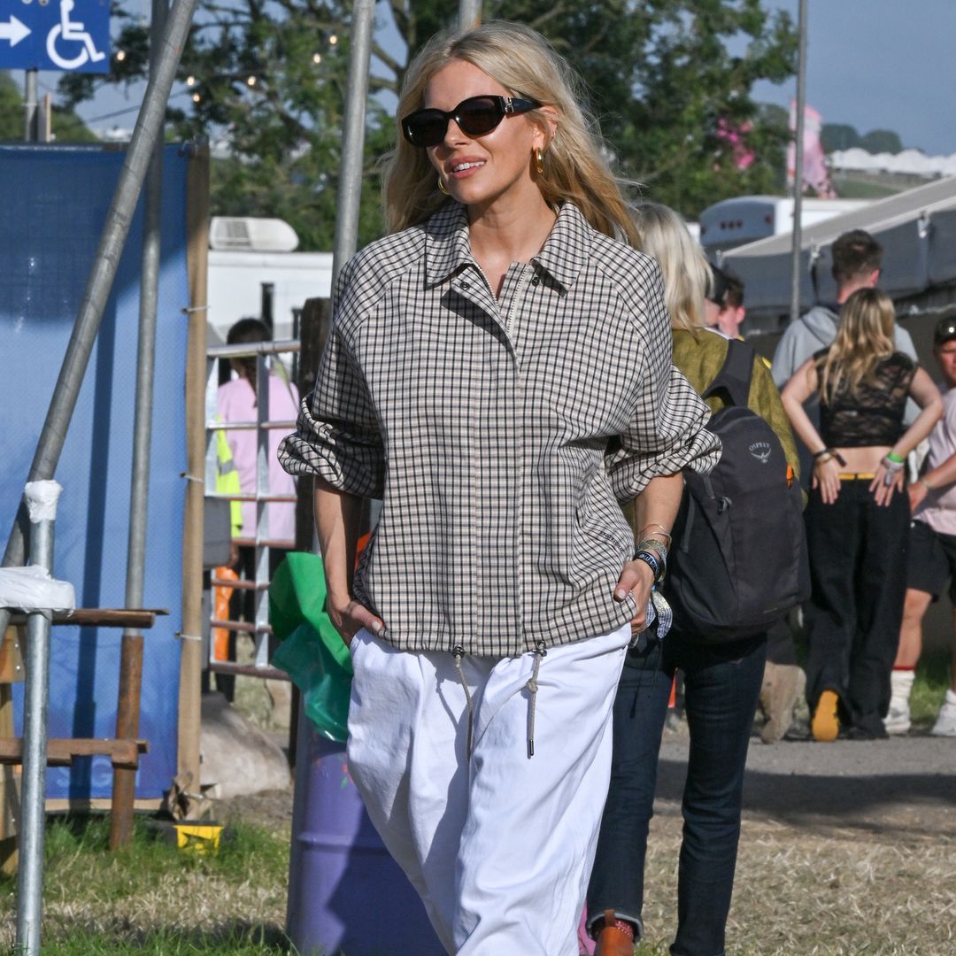 Sienna Miller ditches 'Boho' for 'Scandi-Chic' at Glastonbury 2024