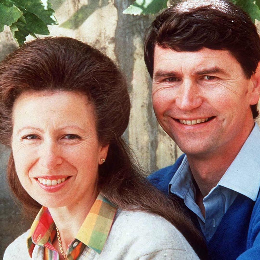 Princess Anne models rainbow shirt and flares for wedding celebration with Timothy Laurence