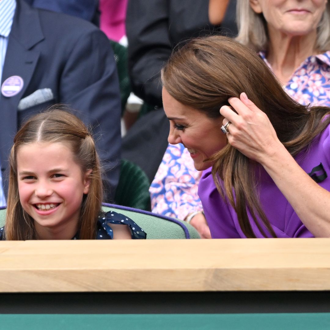 Princess Kate and Princess Charlotte are doppelgangers with windswept hair in candid home photos