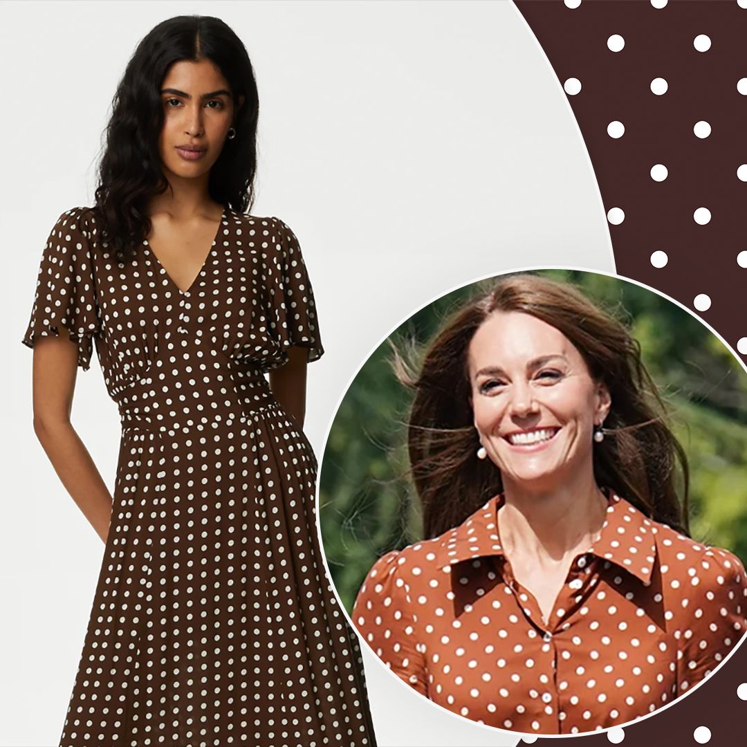 Remember Princess Kate's brown polka dot dress? M&S just dropped a chic lookalike