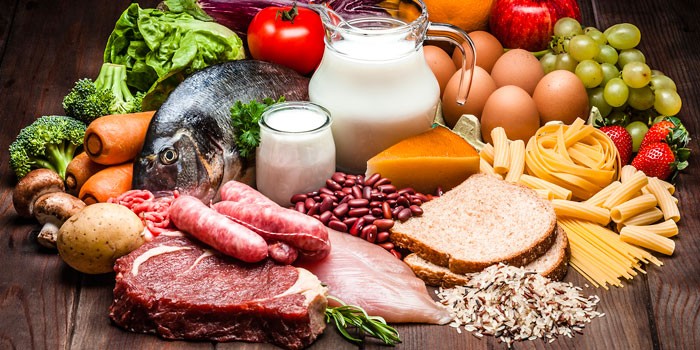 A selection of foods on a table