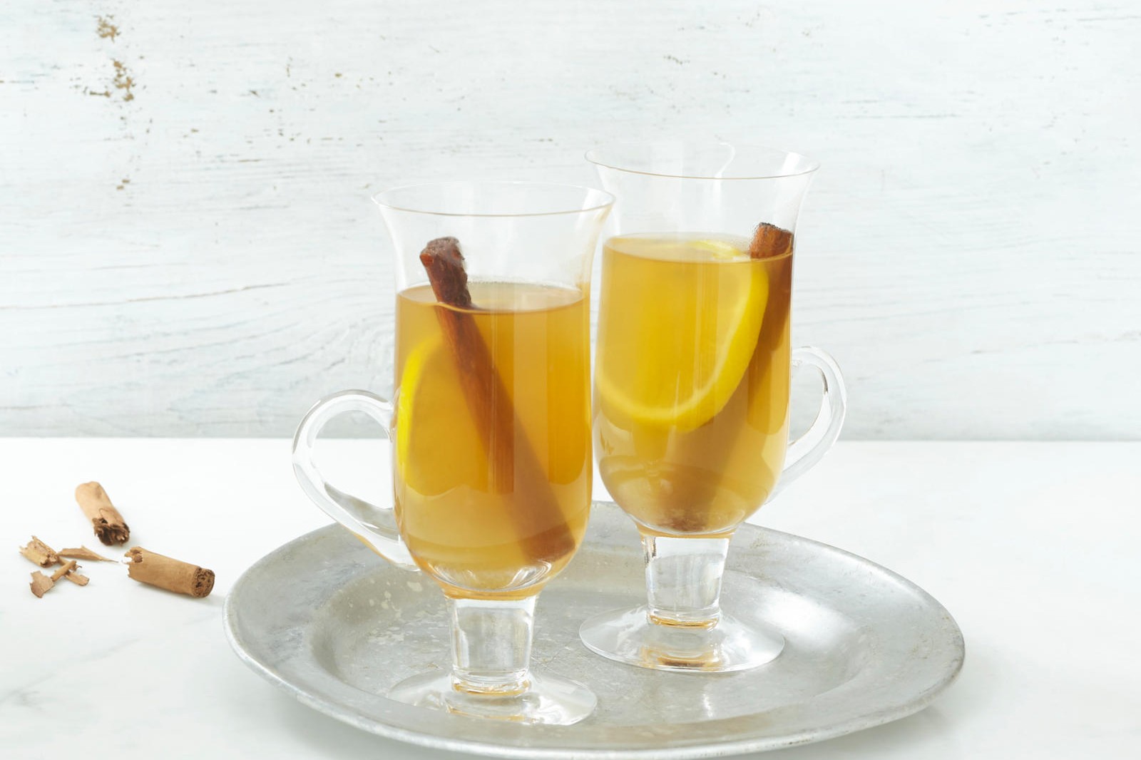 two glasses of hot toddy