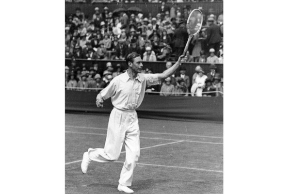 The future King George VI playing at the Wimbledon tennis championships, 1926