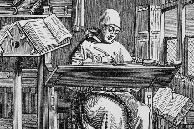 Illustration of a Medieval Scribe