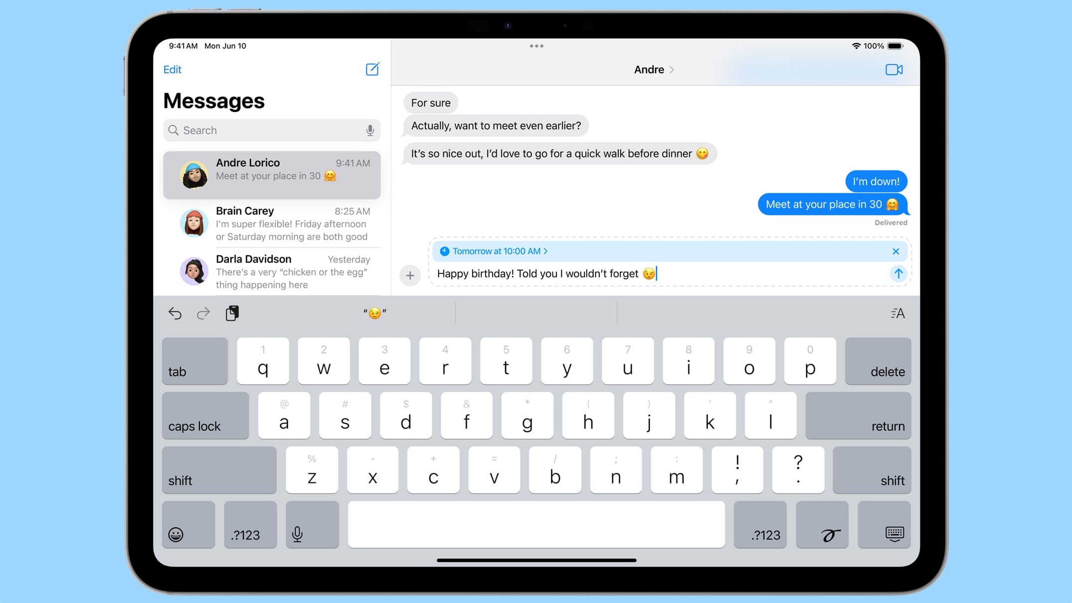 ipados 18 messages app