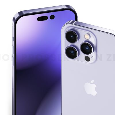 iPhone 14 Pro Purple Front and Back MacRumors Exclusive