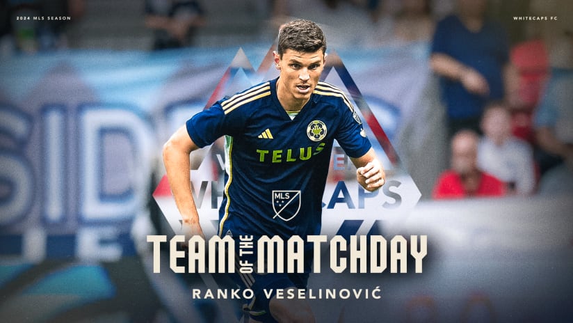 Ranko Veselinović named to MLS Team of the Matchday for Matchday 27