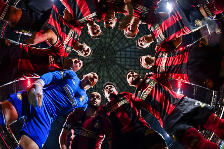 Atlanta United huddle