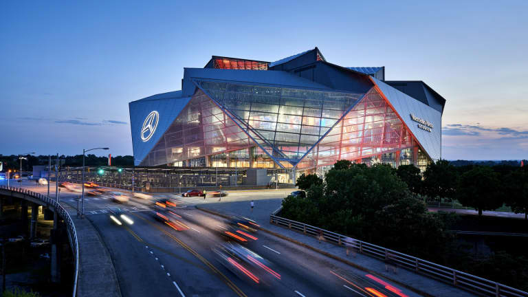 Mercedes-Benz Stadium Dusk Exterior