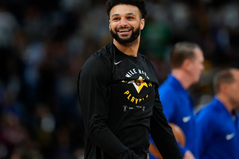 ▲NBA美國職籃丹佛金塊當家控衛Jamal Murray，合約將在下賽季結束後正式到期，如今傳出球隊端出一份4年2.09億美元（約新台幣68億元）的合約，希望能將他留下。（圖／美聯社／達志影像）   