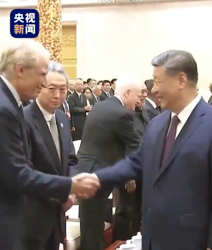 中國近期舉辦和平共處五項原則發表 70 周年紀念大會，但參與的都是各國前領導人，而非現領導人。   圖：翻攝自央視新聞