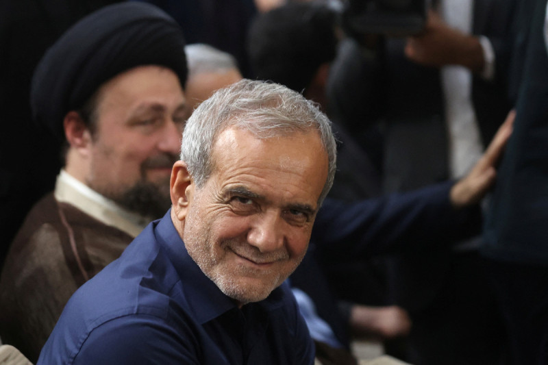 伊朗新任總統裴澤斯基安（Masoud Pezeshkian）。   圖 : 達志影像/路透社