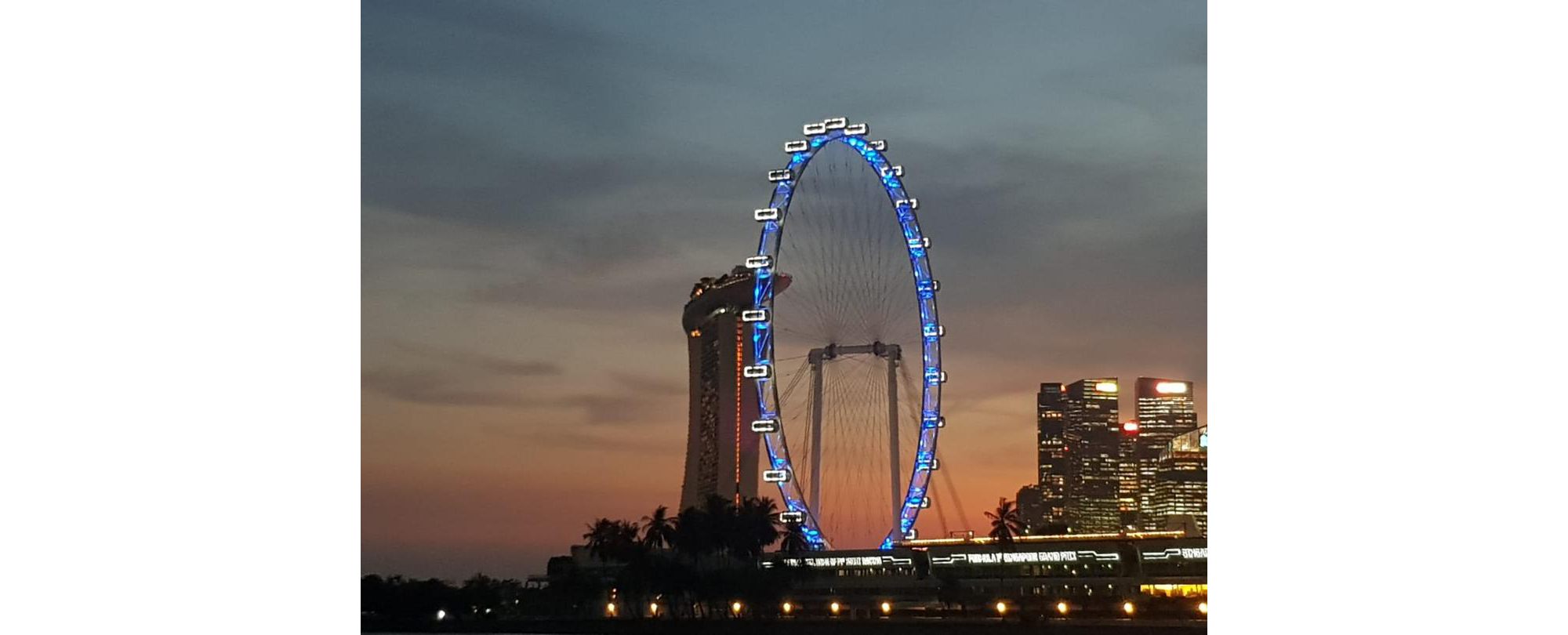 Celebrating World Diabetes Day with the lighting of the Singapore Flyer in blue