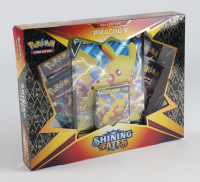 Pokemon TCG: Shining Fates Pikachu V Box with (4) Booster Packs at PristineAuction.com