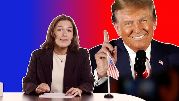 Julia Pagé et Donald Trump.