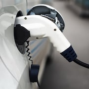 La borne de recharge d'une voiture électrique