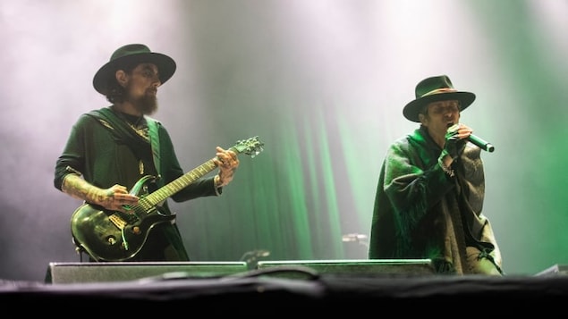 Guitarist Dave Navarro, left, and Perry Farrell, right, are shown as Jane's Addiction perform during a concert at the Azkena Rock Festival in the northern Spanish Basque city of Vitoria on June 20. 