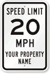 Custom Speed Limit Signs